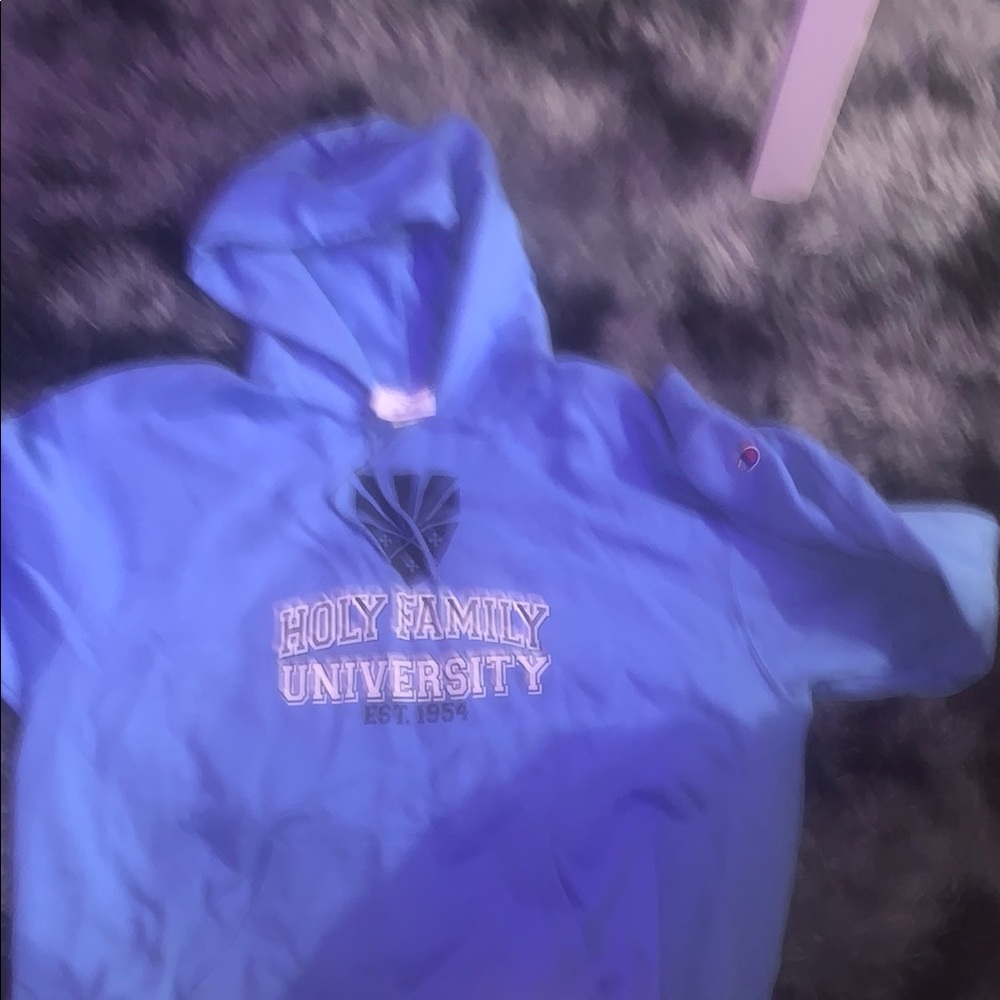 Blue Champion Holy Family University Hoodie